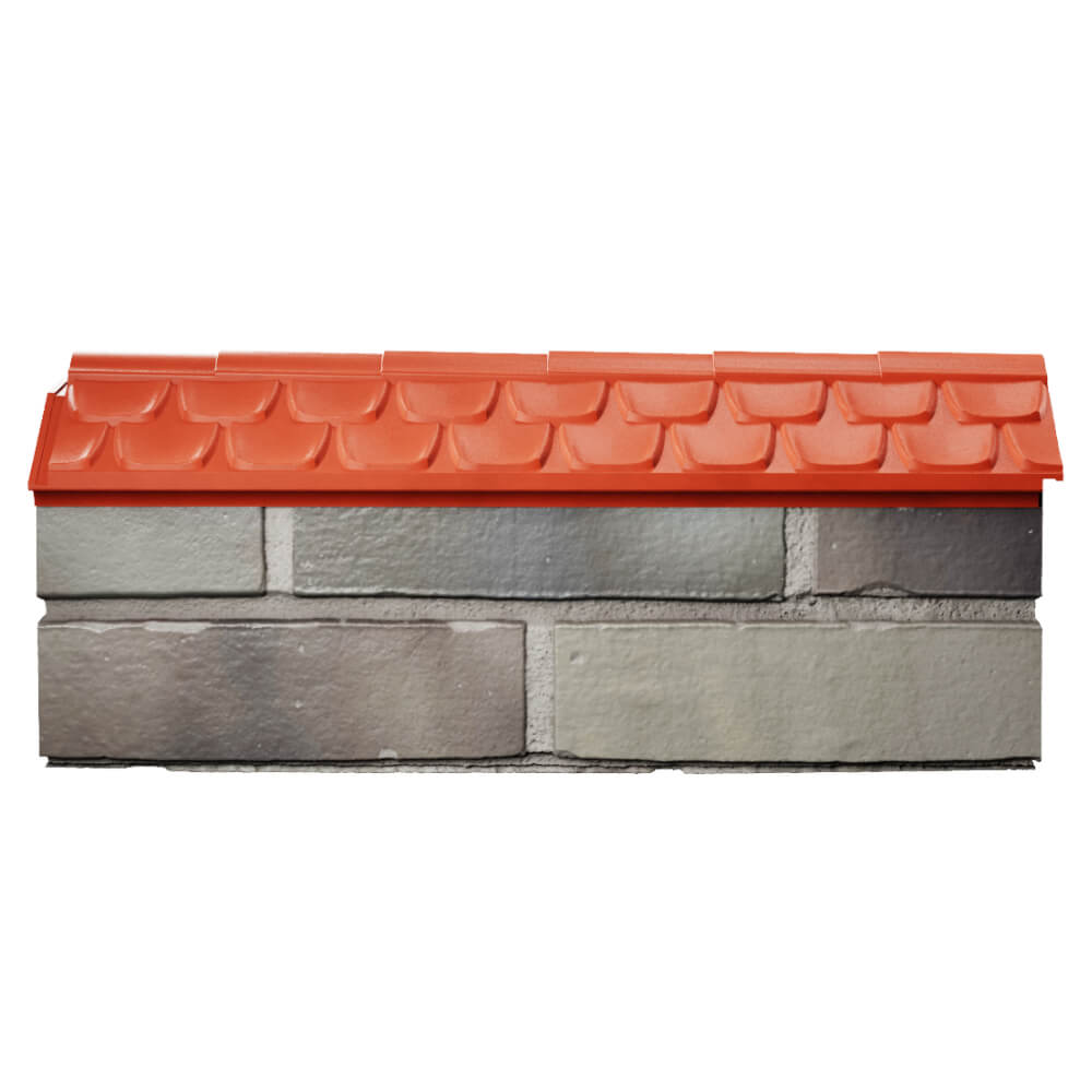 Парапет Zking Эльбрус Красный с посадкой на 0.5 кирпича (130мм) в Смоленске фото
