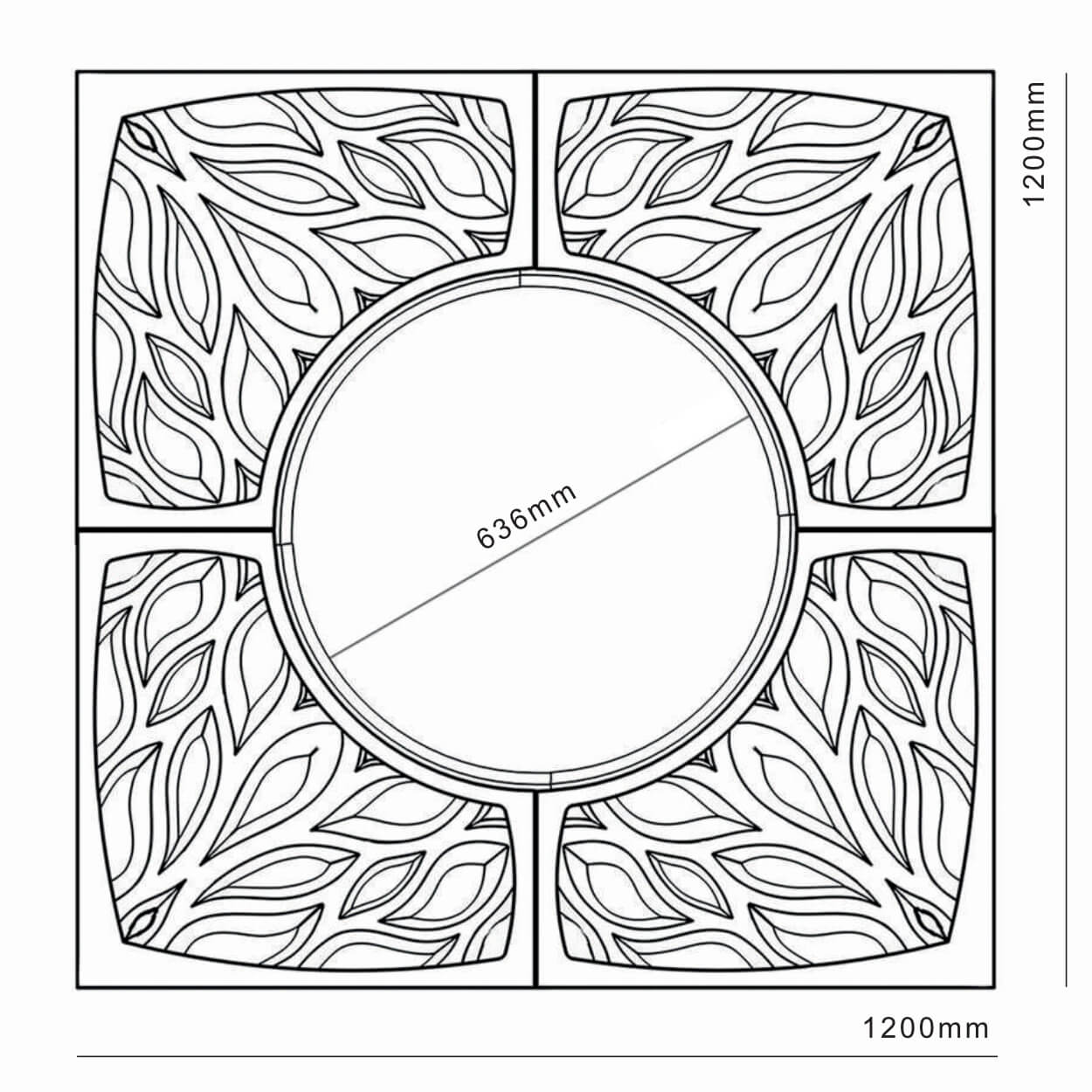 Приствольная решетка для дерева ZKING CRUST 1.2х1.2м Черная в Смоленске фото
