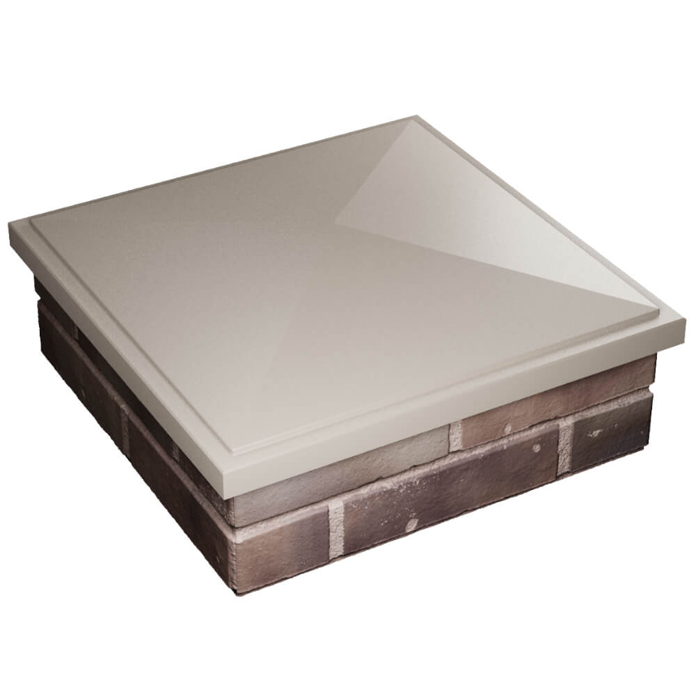 Колпак Zking БонаМоно Бежевый на столб 2х2 кирпича (515х515, 530х530мм) в Смоленске фото