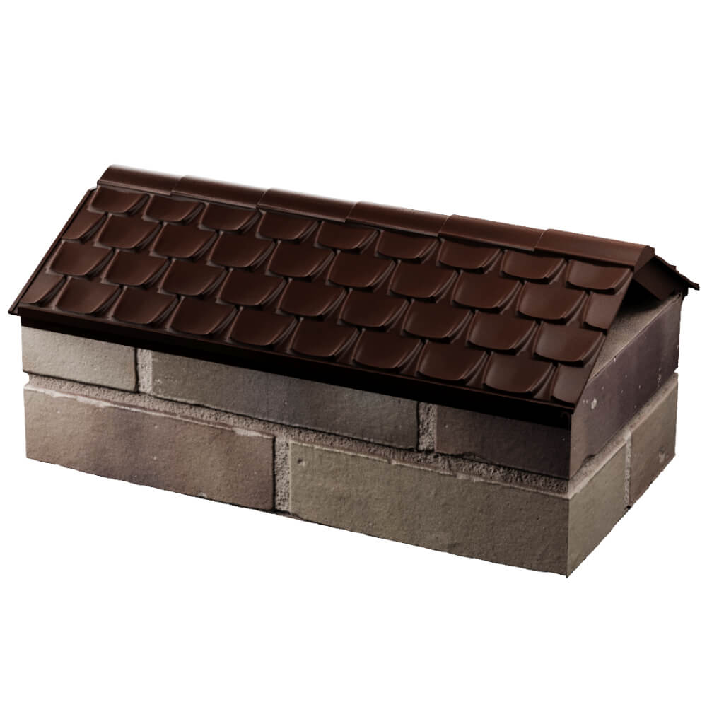 Парапет Zking Эльбрус Коричневый с посадкой на 1 кирпич (255мм) в Смоленске фото