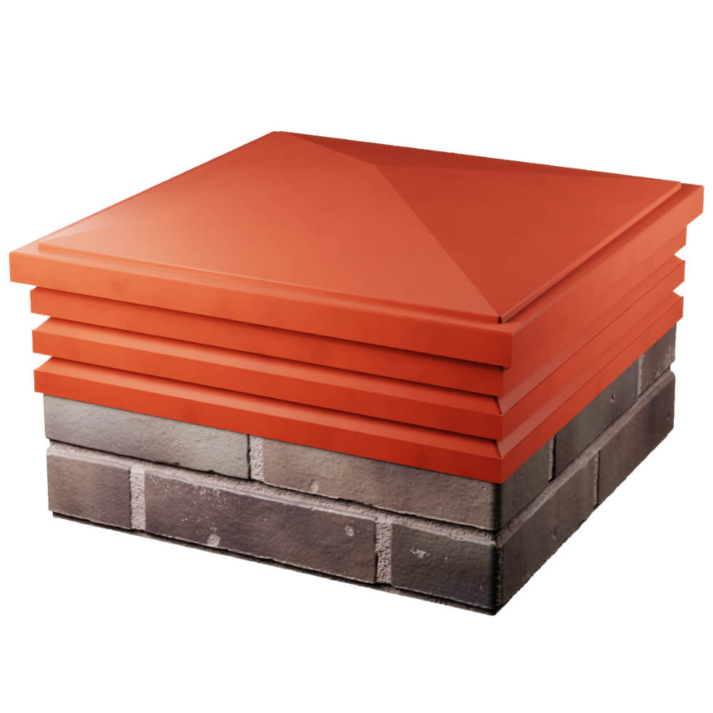 Колпак Zking Бона ХайТек Красный на столб 2х2 кирпича (513х513мм) в Смоленске фото