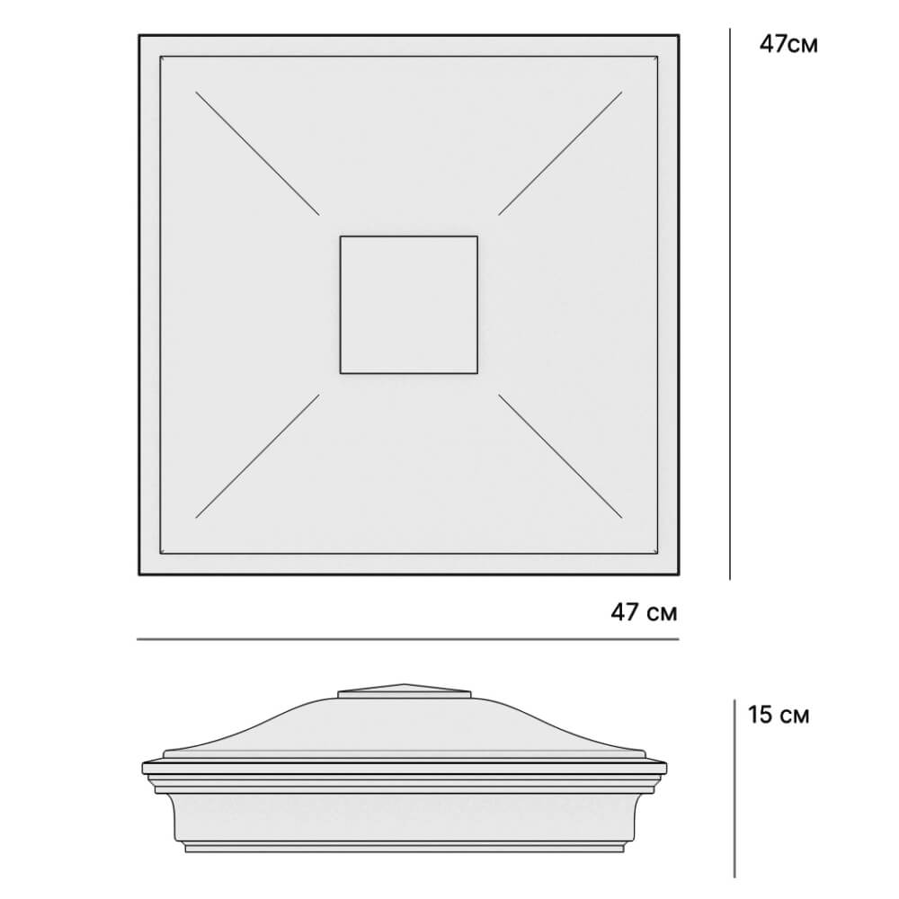 Колпак Zking Монблан Коричневый на столб 1.5х1.5 кирпича (385х385мм) в Смоленске фото