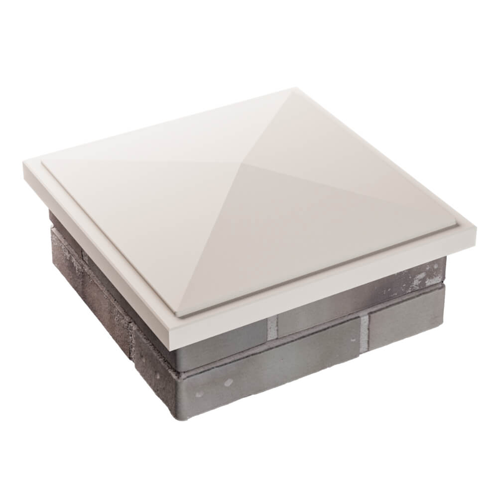 Колпак Zking БонаМоно Бежевый на столб 1.5х1.5 кирпича (385х385, 400х400мм) в Смоленске фото