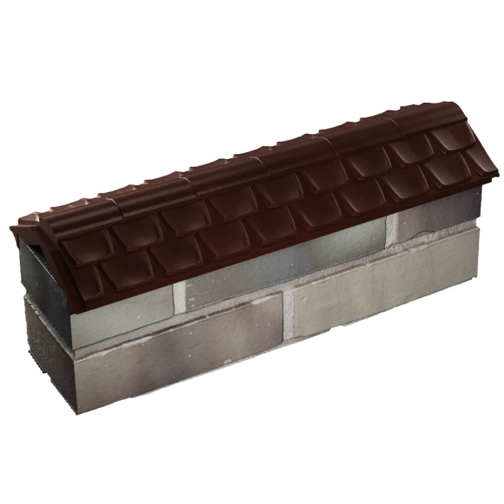 Парапет Zking Эльбрус Коричневый с посадкой на 0.5 кирпича (130мм) в Смоленске фото