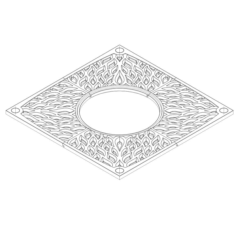 Приствольная решетка для дерева ZKING CRUST 2х2м Черная в Смоленске фото