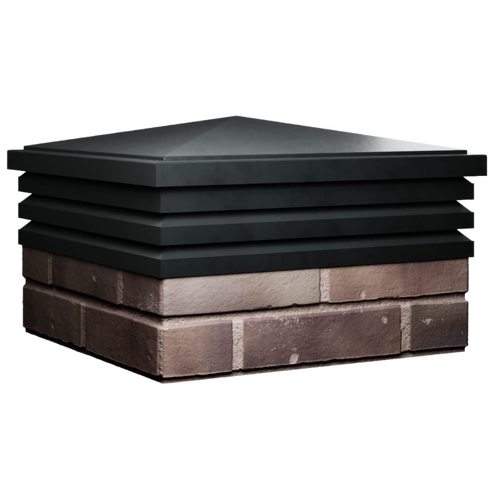 Колпак Zking Бона ХайТек Черный на столб 2х2 кирпича (513х513мм) в Смоленске фото