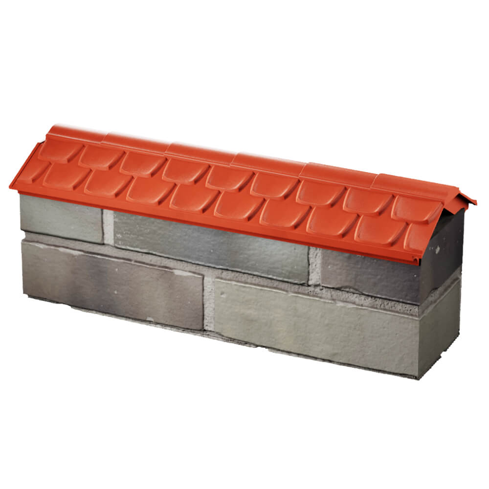 Парапет Zking Эльбрус Красный с посадкой на 0.5 кирпича (130мм) в Смоленске фото