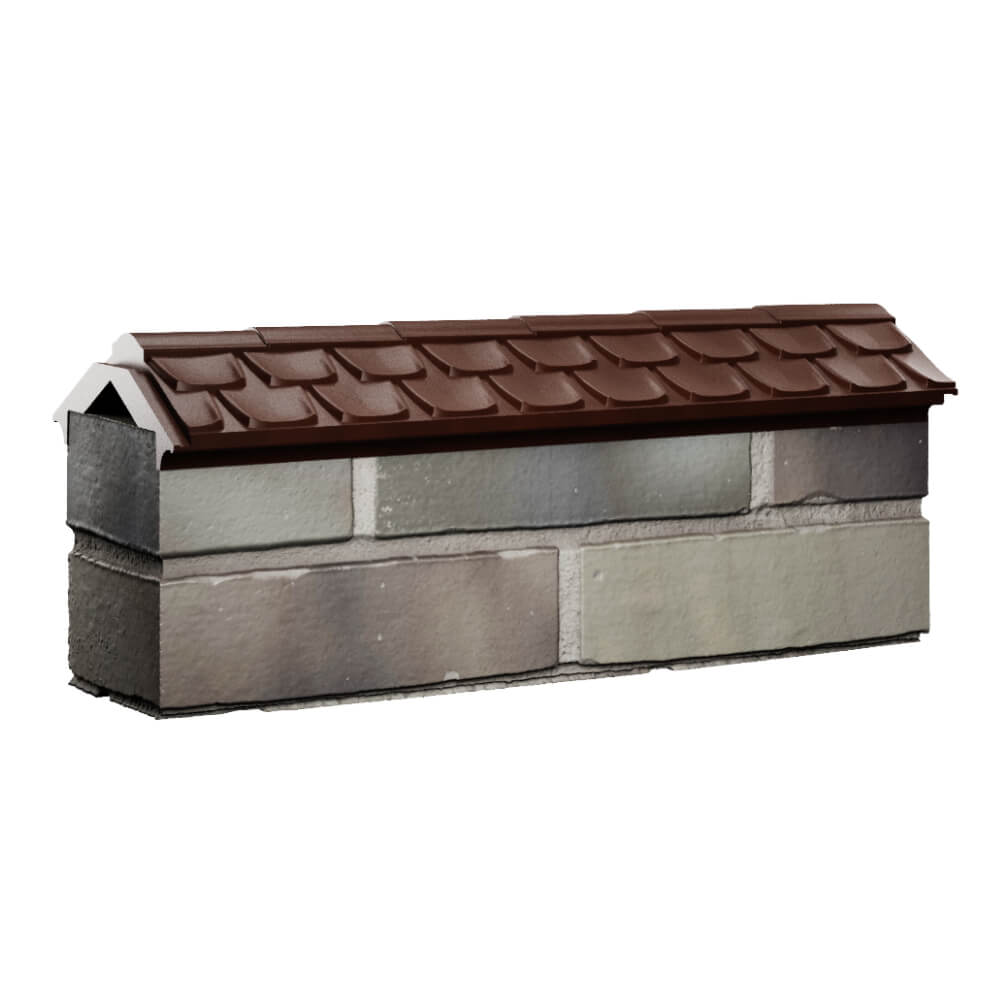 Парапет Zking Эльбрус Коричневый с посадкой на 0.5 кирпича (130мм) Смоленск фото