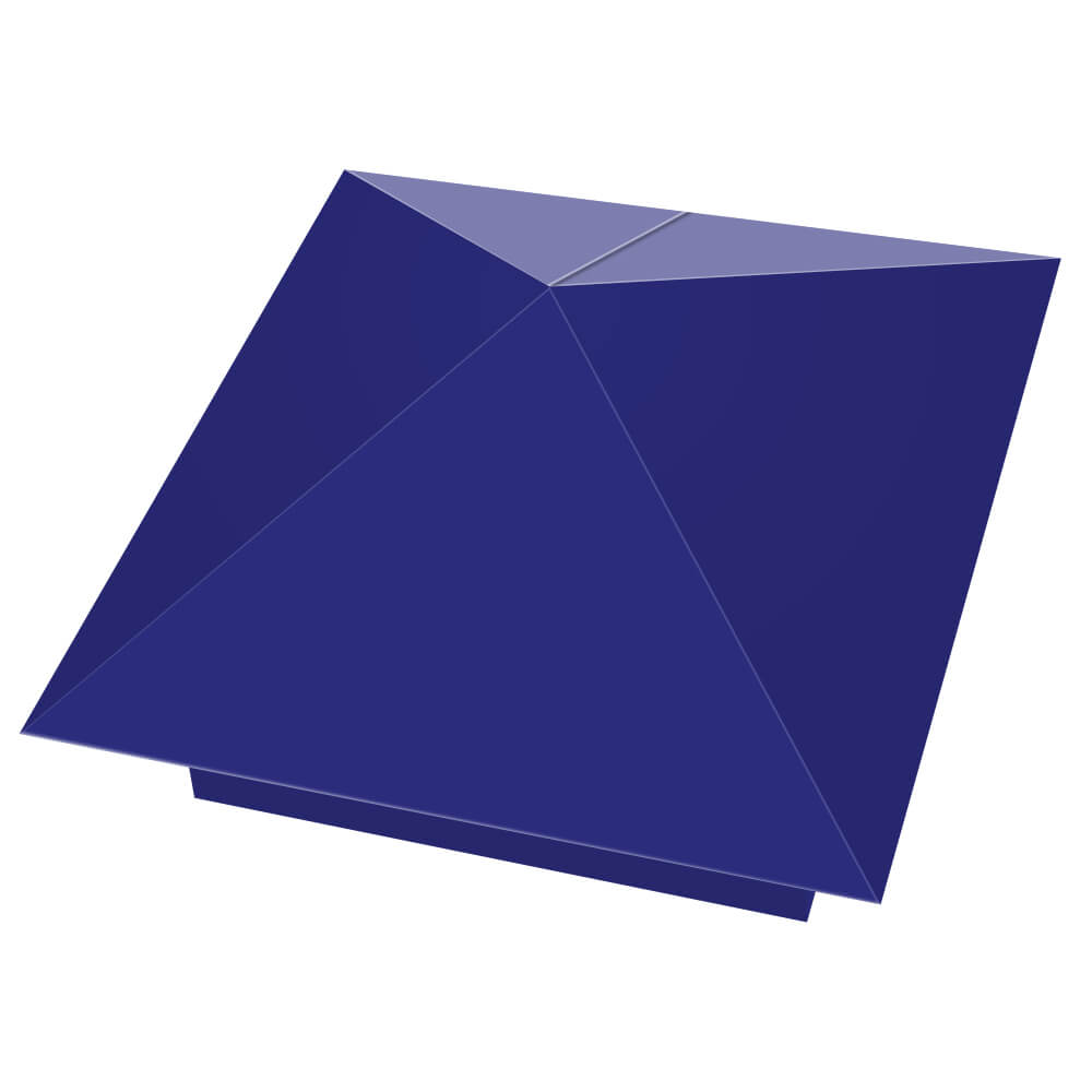 Колпак металлический 400х400мм RAL5002 Синий Ультрамарин заборный Смоленск фото