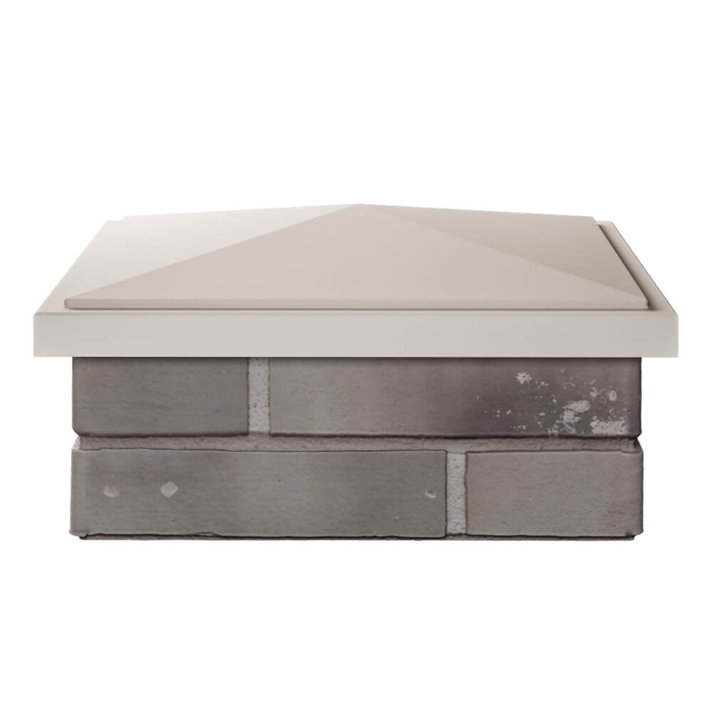 Колпак Zking БонаМоно Бежевый на столб 1.5х1.5 кирпича (385х385, 400х400мм) Смоленск фото