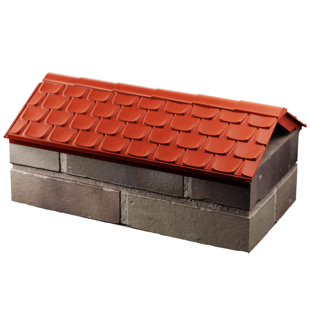 Парапет Zking Эльбрус Красный с посадкой на 1 кирпич (255мм) в Смоленске фото