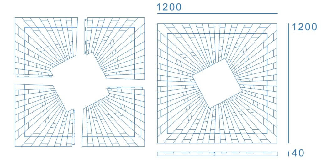 Приствольная решетка для дерева ZKING ATMOSPHERE 1.2х1.2м Красная в Смоленске фото