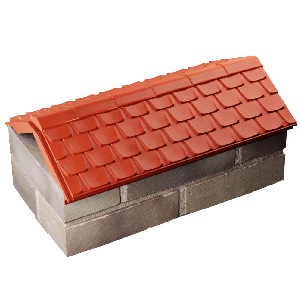 Парапет Zking Эльбрус Красный с посадкой на 1 кирпич (255мм) в Смоленске фото