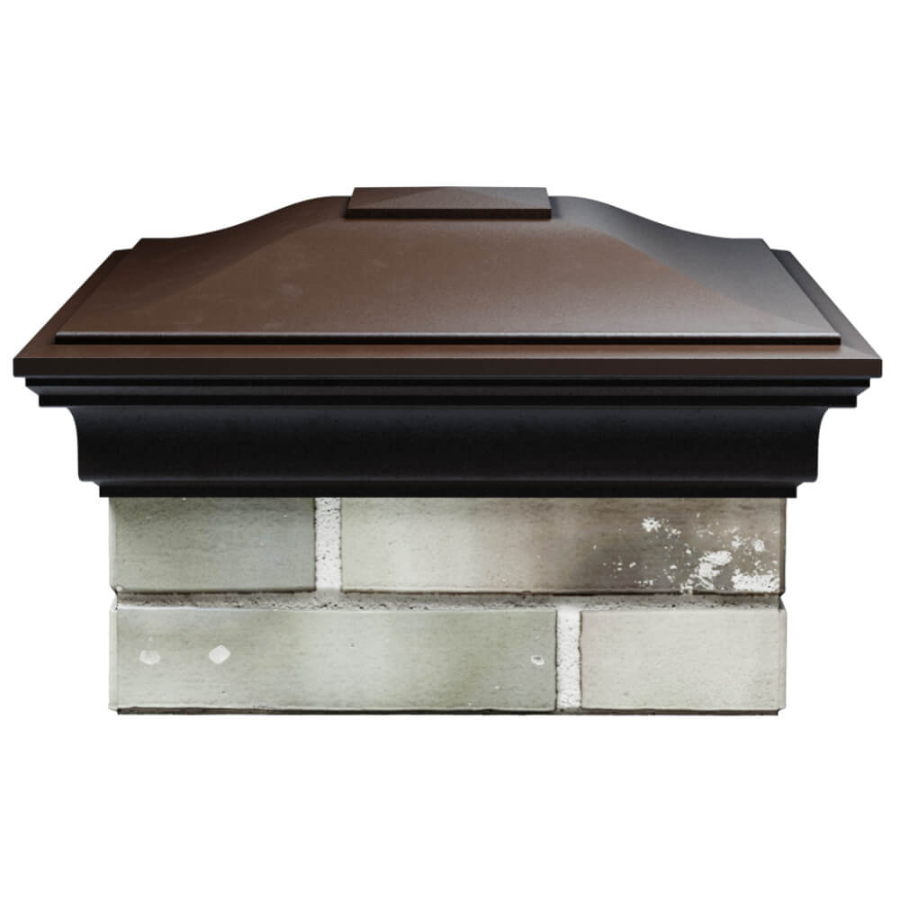 Колпак Zking Монблан Коричневый на столб 1.5х1.5 кирпича (385х385мм) Смоленск фото