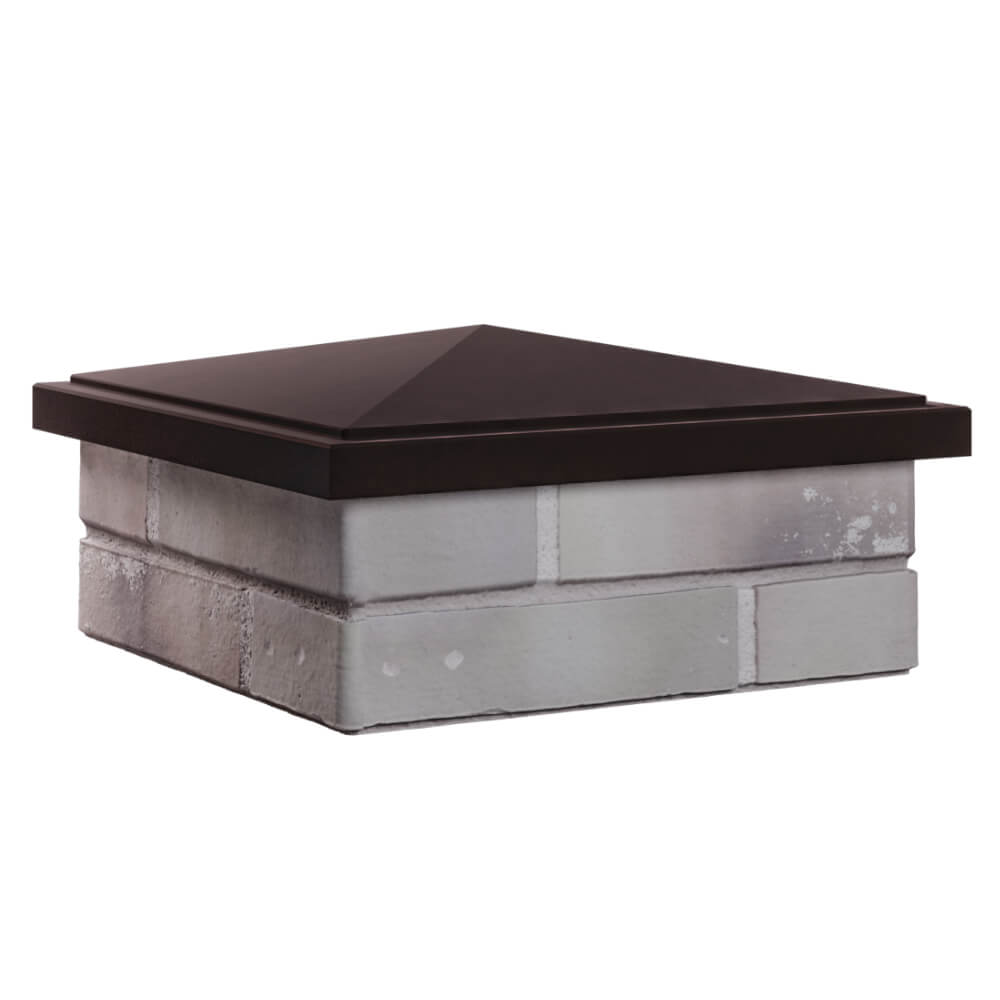 Колпак Zking БонаМоно Коричневый на столб 1.5х1.5 кирпича (385х385, 400х400мм) в Смоленске фото