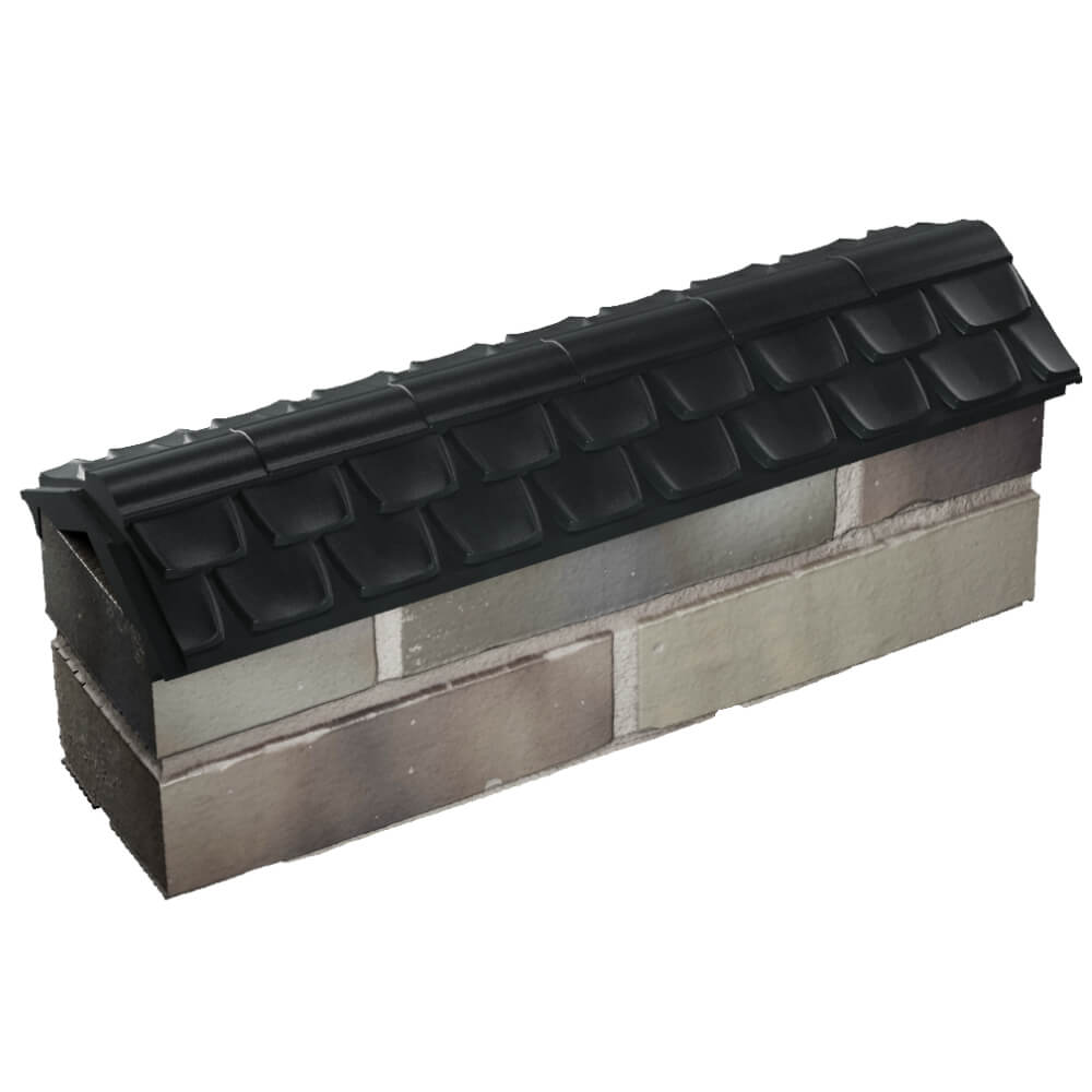 Парапет Zking Эльбрус Черный с посадкой на 0.5 кирпича (130мм) в Смоленске фото