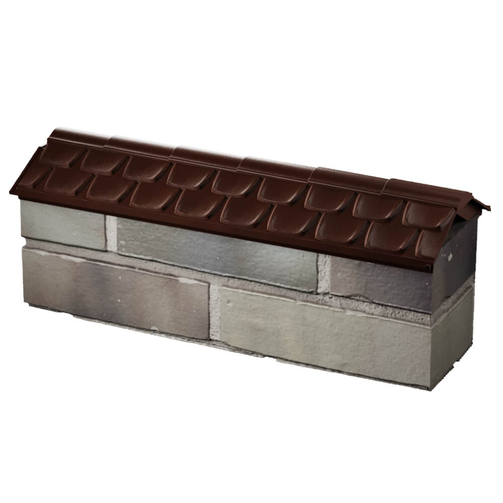 Парапет Zking Эльбрус Коричневый с посадкой на 0.5 кирпича (130мм) в Смоленске фото