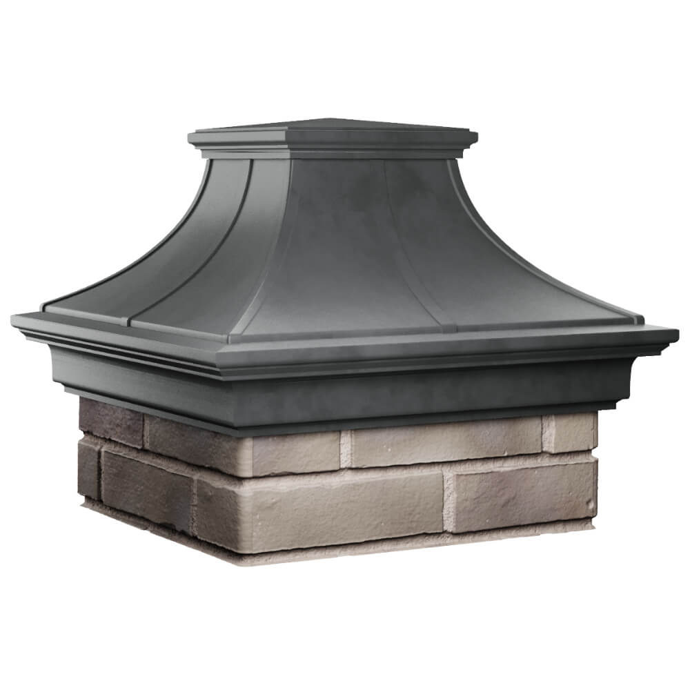 Колпак Zking Монблан Премиум Серый на столб 1.5х1.5 кирпича (385х385мм) в Смоленске фото