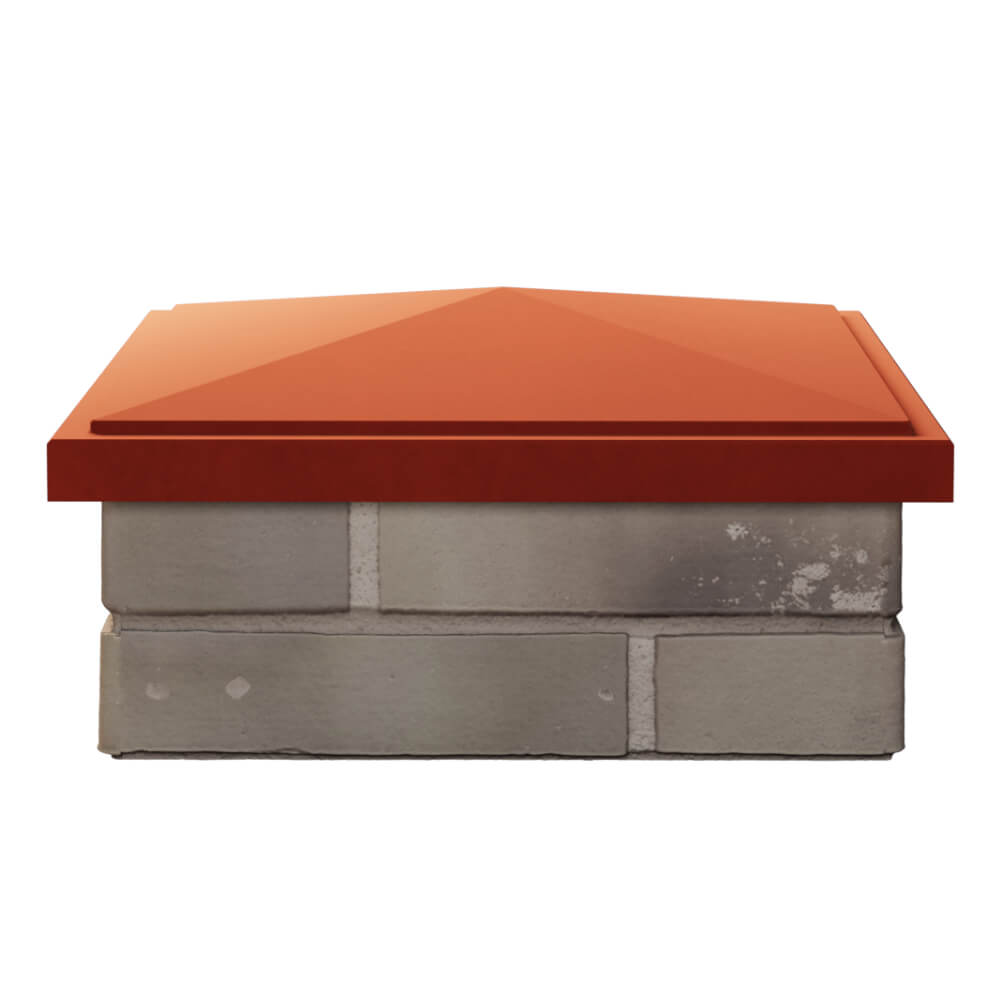 Колпак Zking БонаМоно Красный на столб 1.5х1.5 кирпича (385х385, 400х400мм) Смоленск фото