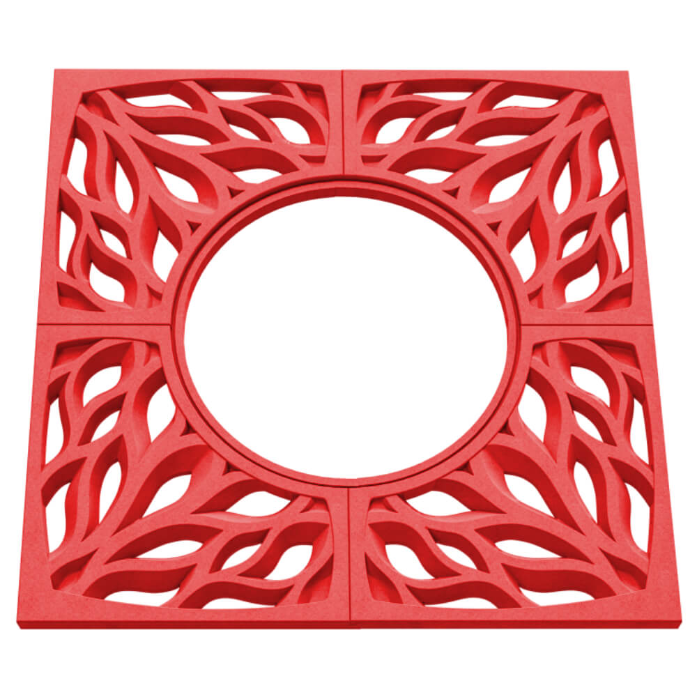 Приствольная решетка для дерева ZKING CRUST 1.2х1.2м Красная в Смоленске фото