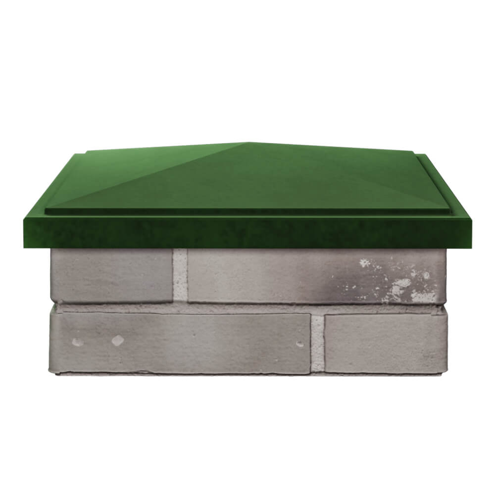 Колпак Zking БонаМоно Зеленый на столб 1.5х1.5 кирпича (385х385, 400х400мм) Смоленск фото