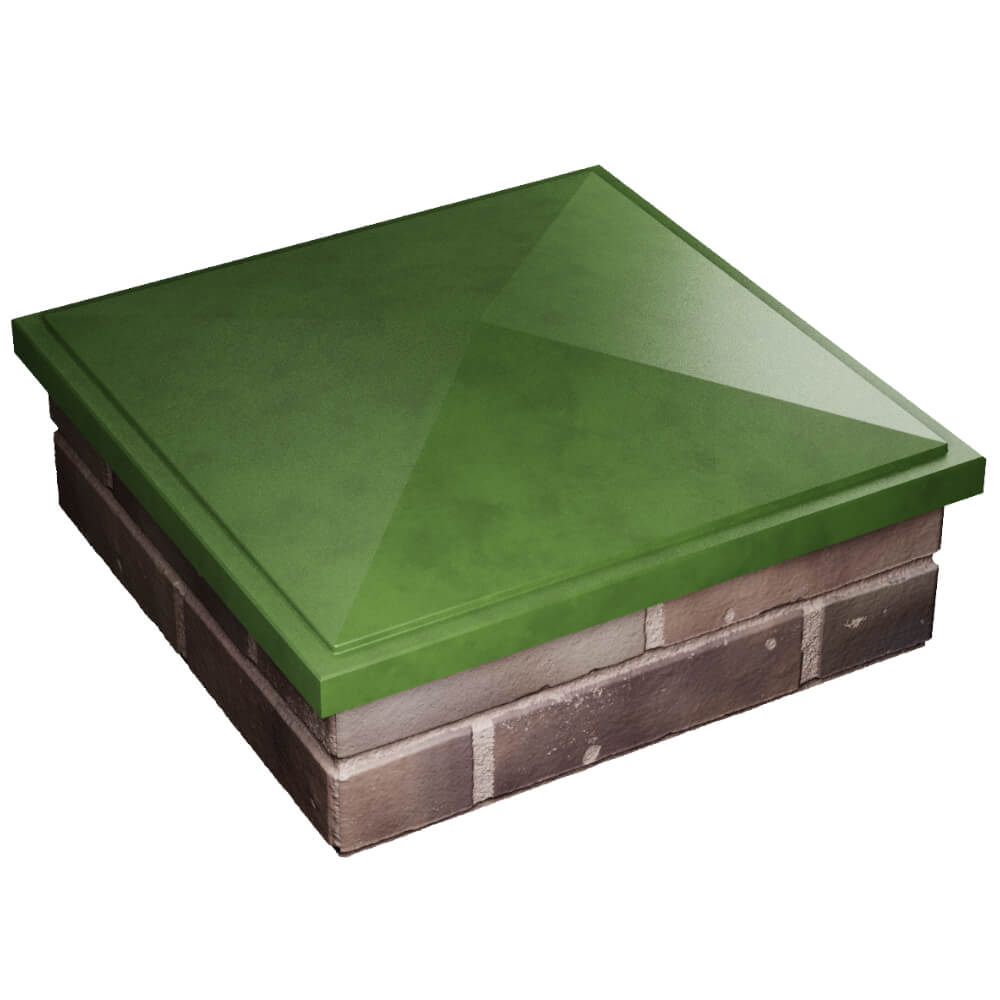 Колпак Zking БонаМоно Зеленый на столб 2х2 кирпича (515х515, 530х530мм) в Смоленске фото