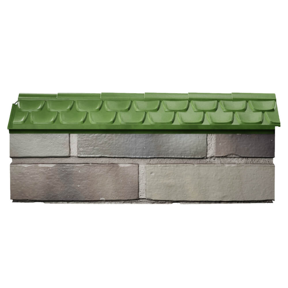 Парапет Zking Эльбрус Зеленый с посадкой на 0.5 кирпича (130мм) в Смоленске фото