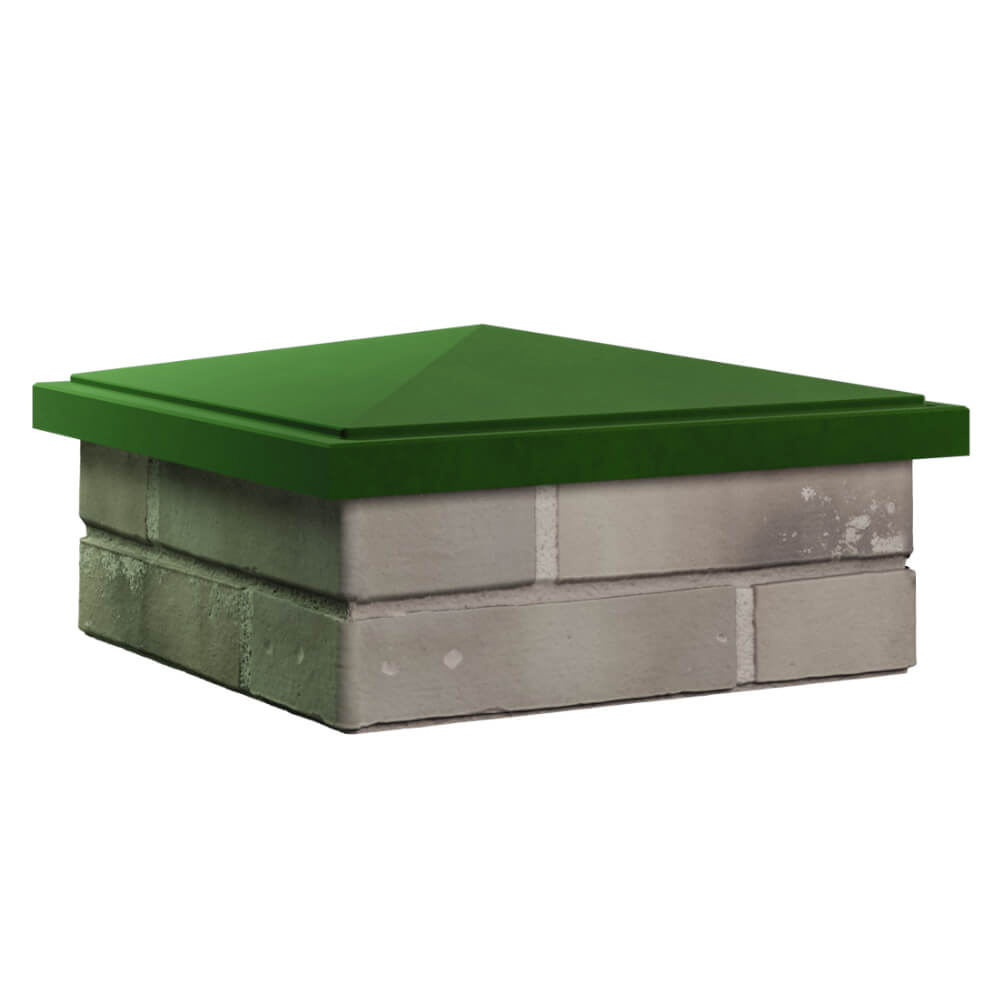 Колпак Zking БонаМоно Зеленый на столб 1.5х1.5 кирпича (385х385, 400х400мм) в Смоленске фото