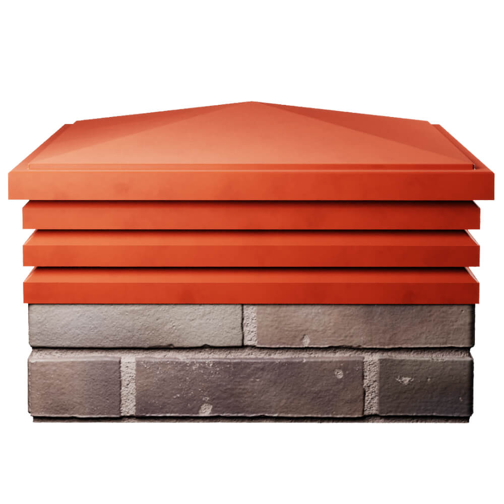 Колпак Zking Бона ХайТек Красный на столб 2х2 кирпича (513х513мм) Смоленск фото