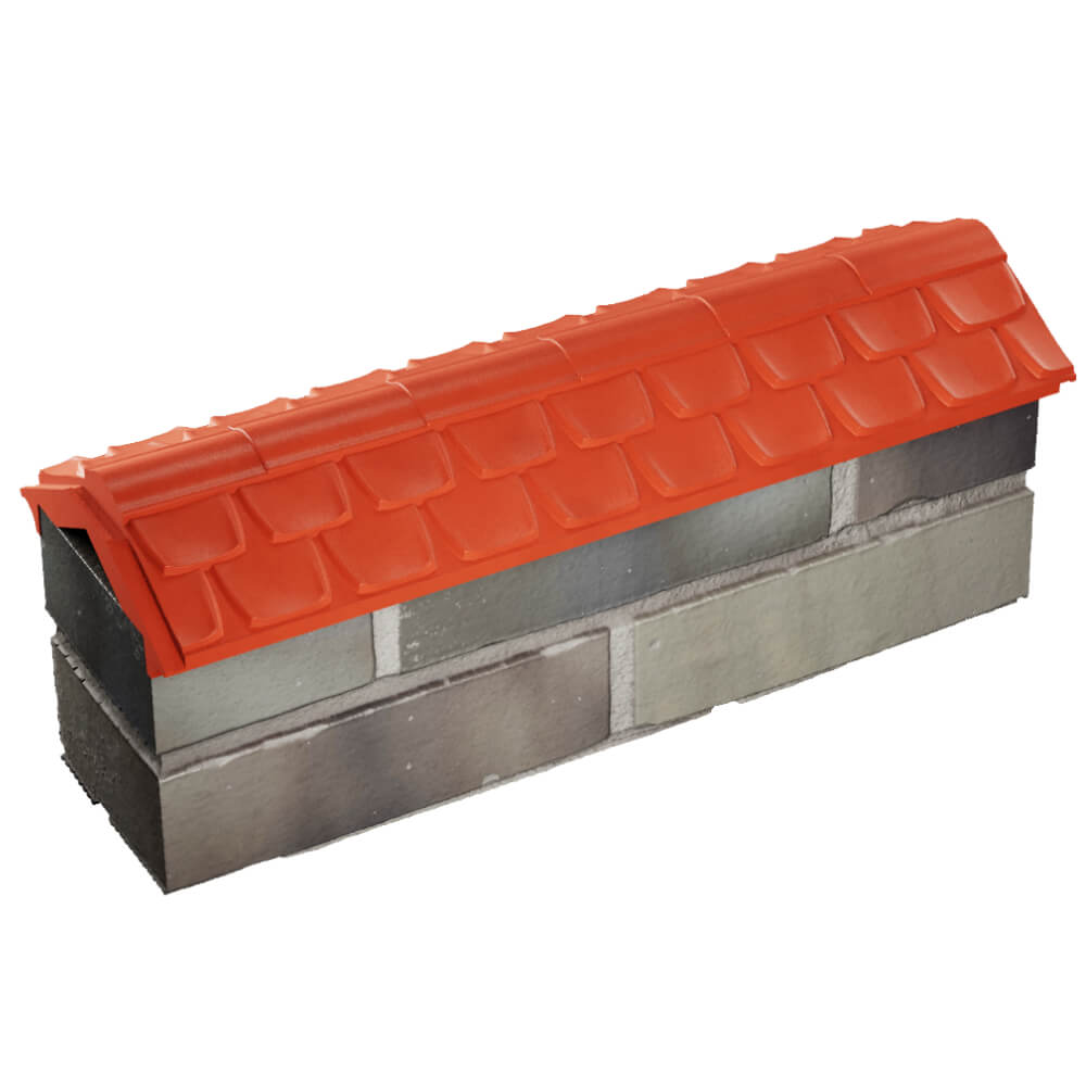 Парапет Zking Эльбрус Красный с посадкой на 0.5 кирпича (130мм) в Смоленске фото