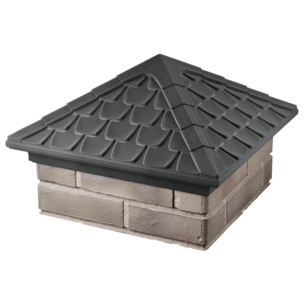 Колпак Zking Эльбрус Серый на столб 1.5х1.5 кирпича (385х385мм) в Смоленске фото