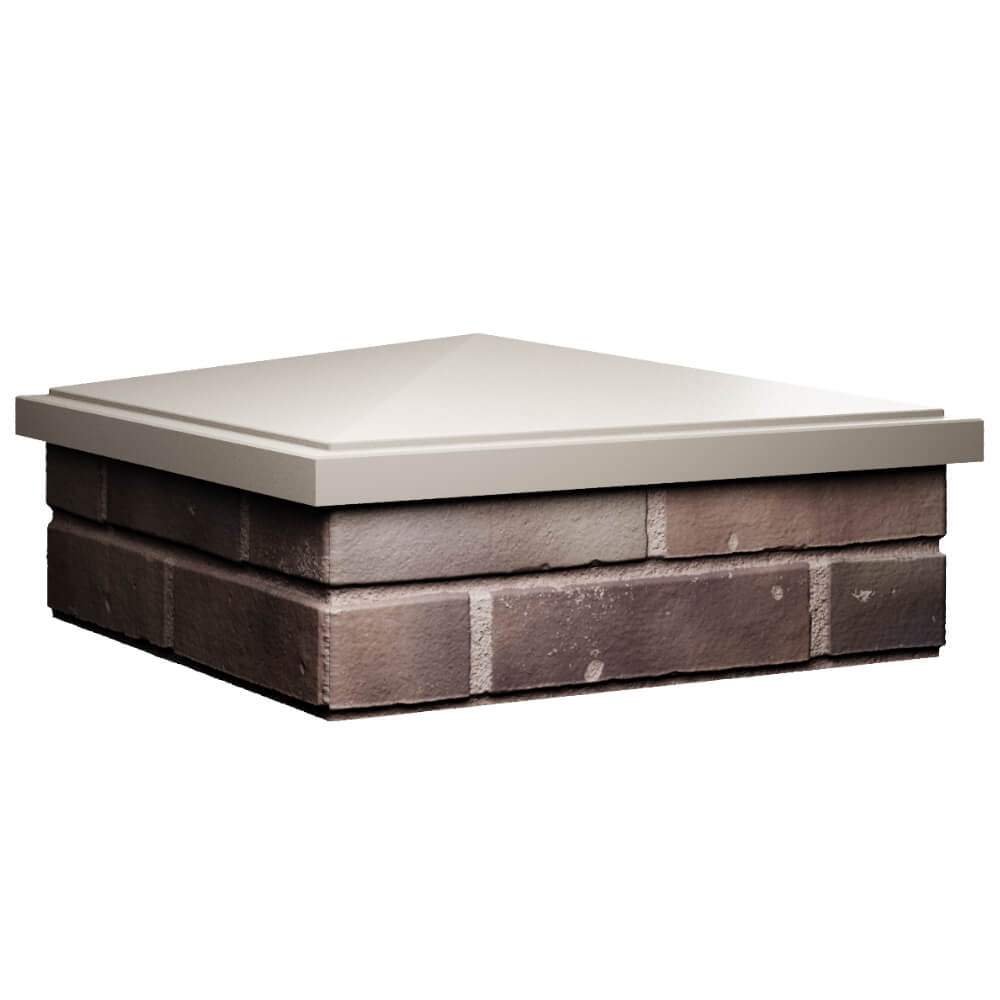 Колпак Zking БонаМоно Бежевый на столб 2х2 кирпича (515х515, 530х530мм) в Смоленске фото