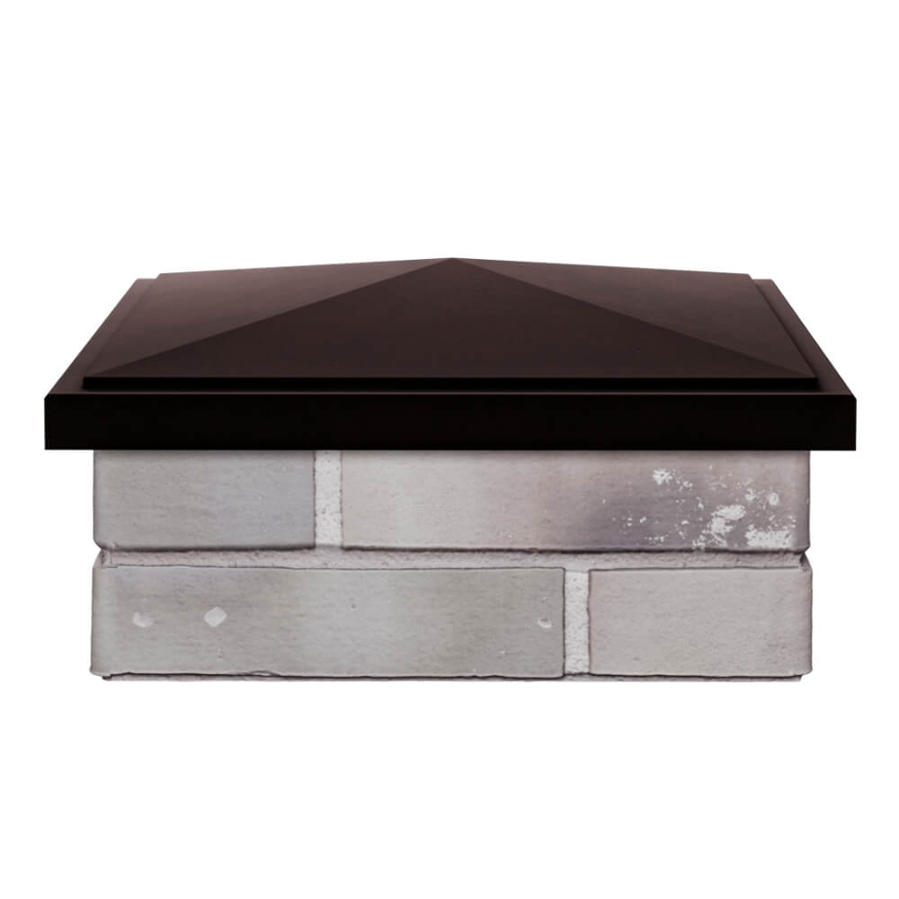 Колпак Zking БонаМоно Коричневый на столб 1.5х1.5 кирпича (385х385, 400х400мм) Смоленск фото