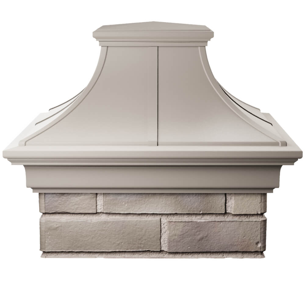 Колпак Zking Монблан Премиум Бежевый на столб 1.5х1.5 кирпича (385х385мм) Смоленск фото