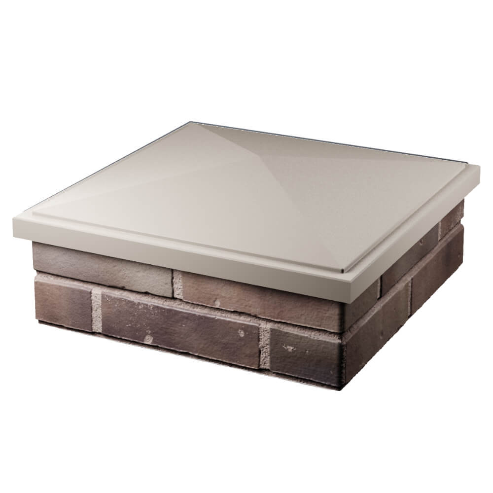 Колпак Zking БонаМоно Бежевый на столб 2х2 кирпича (515х515, 530х530мм) в Смоленске фото