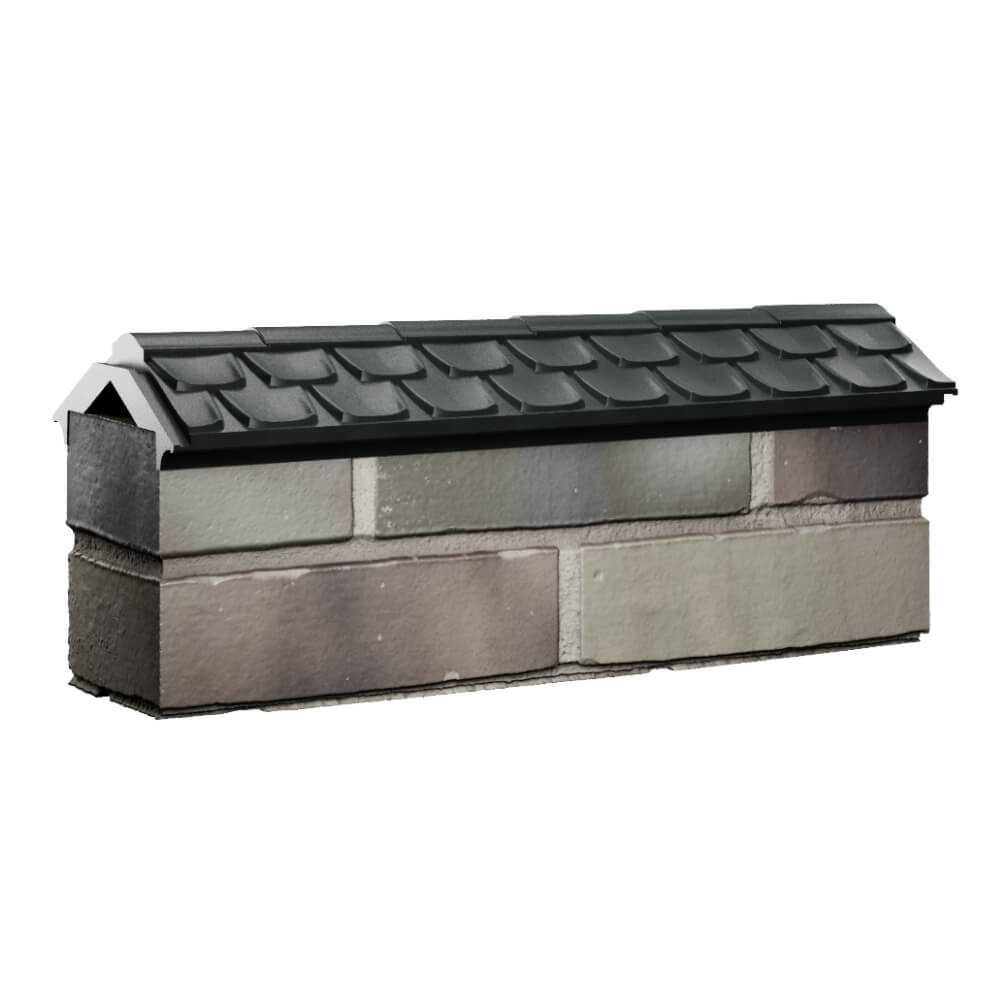 Парапет Zking Эльбрус Черный с посадкой на 0.5 кирпича (130мм) Смоленск фото