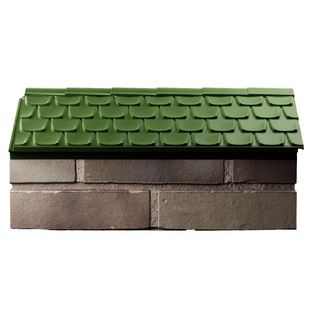 Парапет Zking Эльбрус Зеленый с посадкой на 1 кирпич (255мм) в Смоленске фото