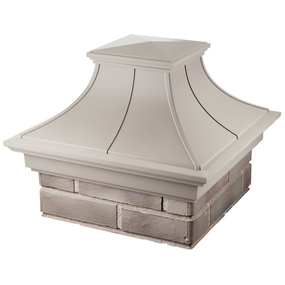 Колпак Zking Монблан Премиум Бежевый на столб 1.5х1.5 кирпича (385х385мм) в Смоленске фото