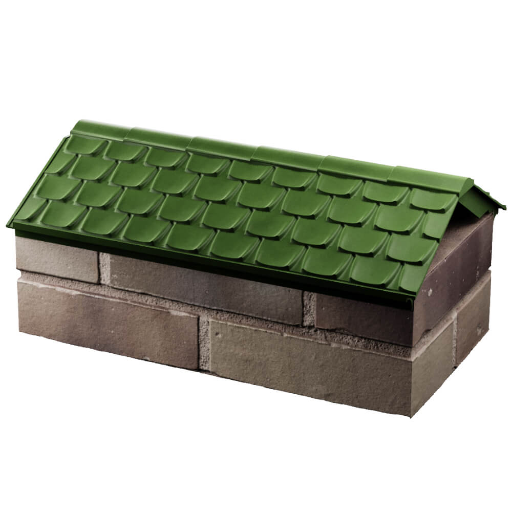 Парапет Zking Эльбрус Зеленый с посадкой на 1 кирпич (255мм) в Смоленске фото