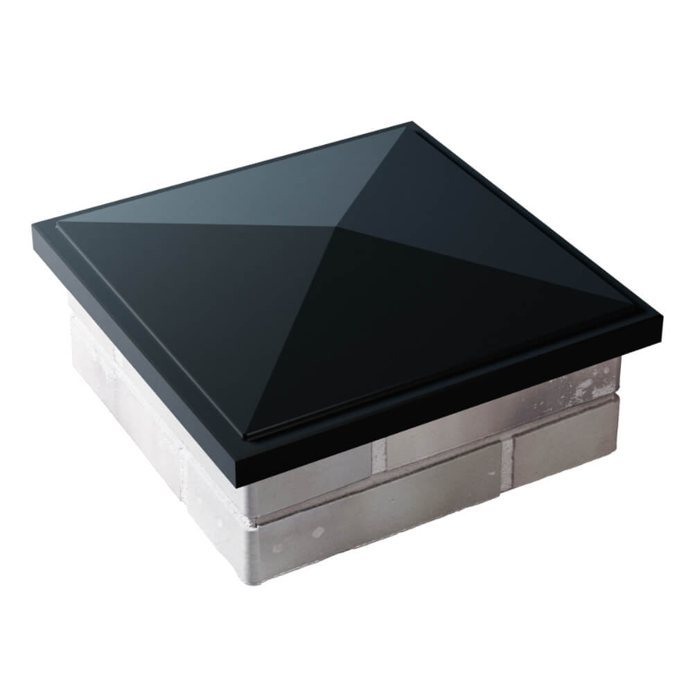 Колпак Zking БонаМоно Черный на столб 1.5х1.5 кирпича (385х385, 400х400мм) в Смоленске фото