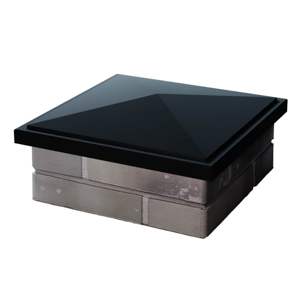 Колпак Zking БонаМоно Черный на столб 1.5х1.5 кирпича (385х385, 400х400мм) в Смоленске фото