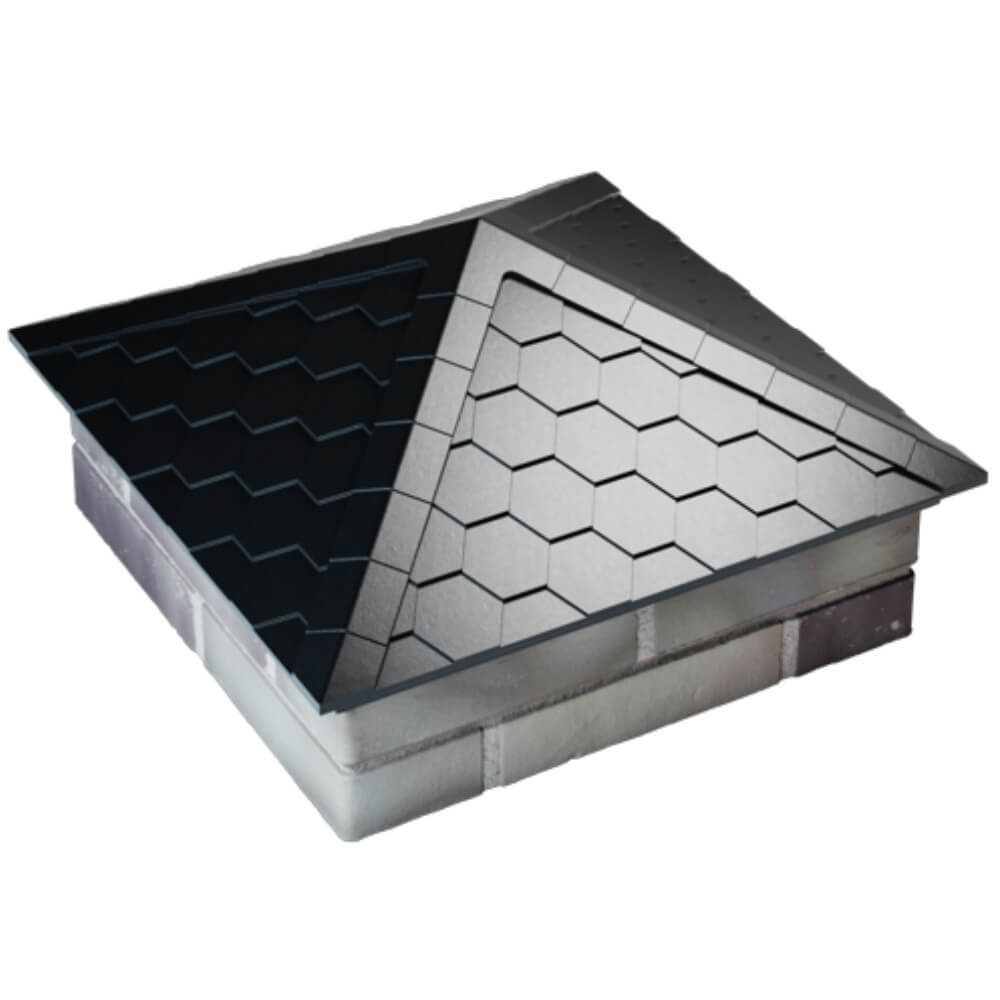 Колпак Zking Эверест Черный на столб 2х2 кирпича (535х535мм) Смоленск фото