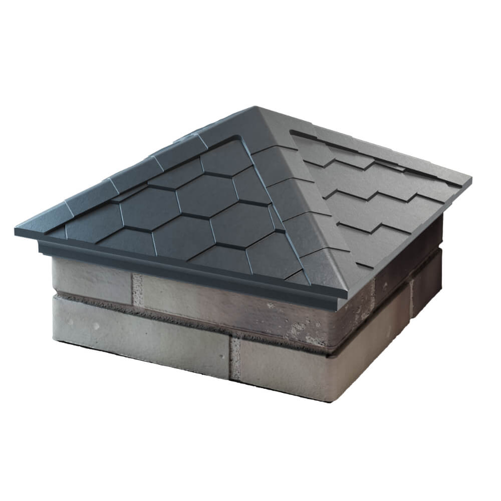 Колпак Zking Эверест Серый на столб 1.5х1.5 кирпича (390х390мм) в Смоленске фото