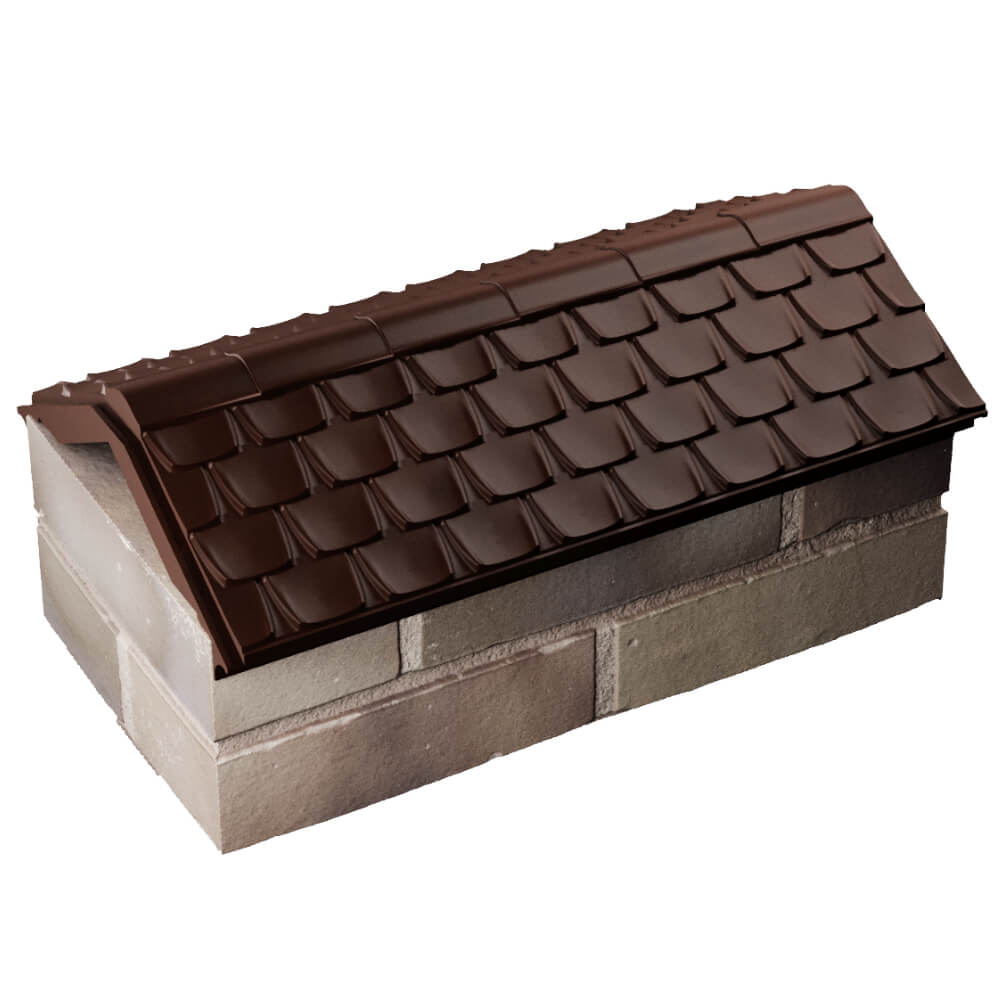 Парапет Zking Эльбрус Коричневый с посадкой на 1 кирпич (255мм) в Смоленске фото