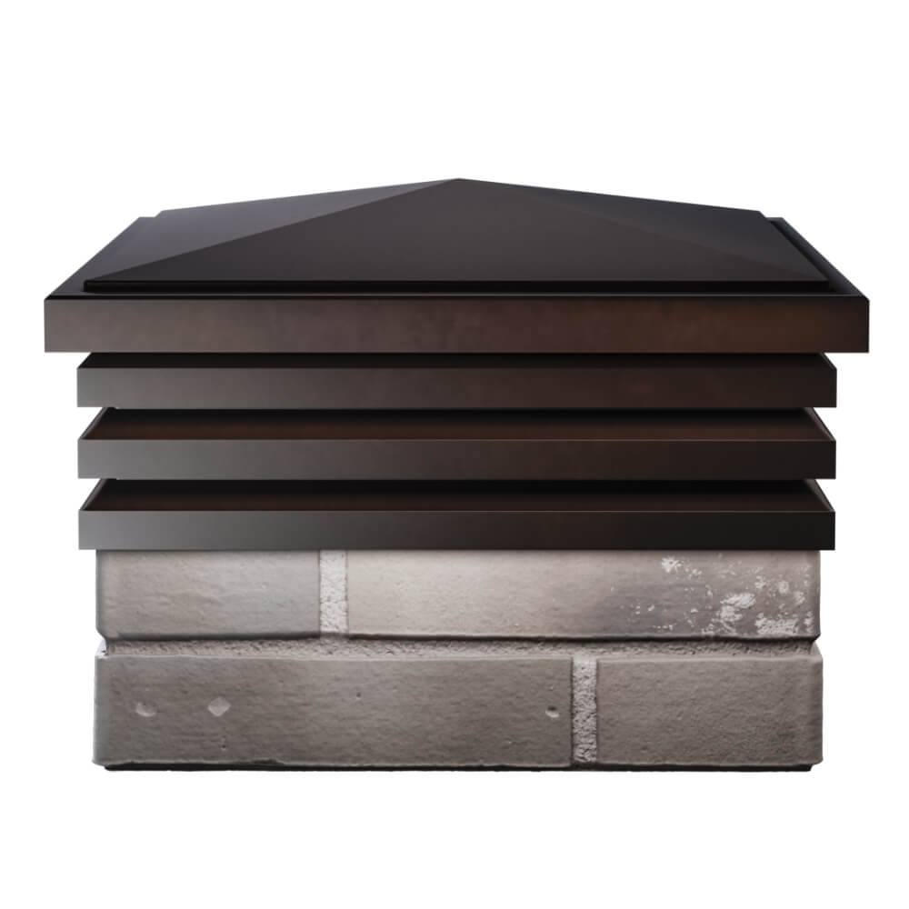 Колпак Zking Бона ХайТек Коричневый на столб 1.5х1.5 кирпича (385х385мм) Смоленск фото