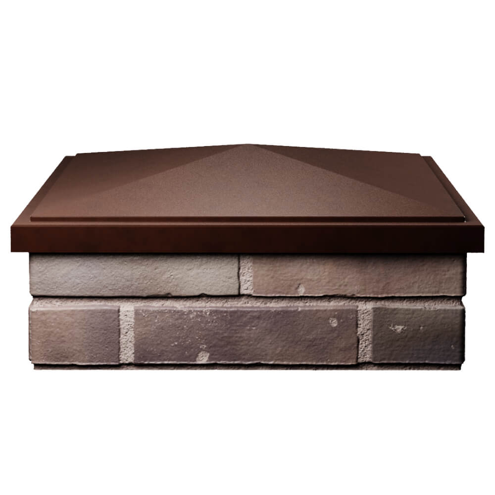 Колпак Zking БонаМоно Коричневый на столб 2х2 кирпича (515х515, 530х530мм) Смоленск фото