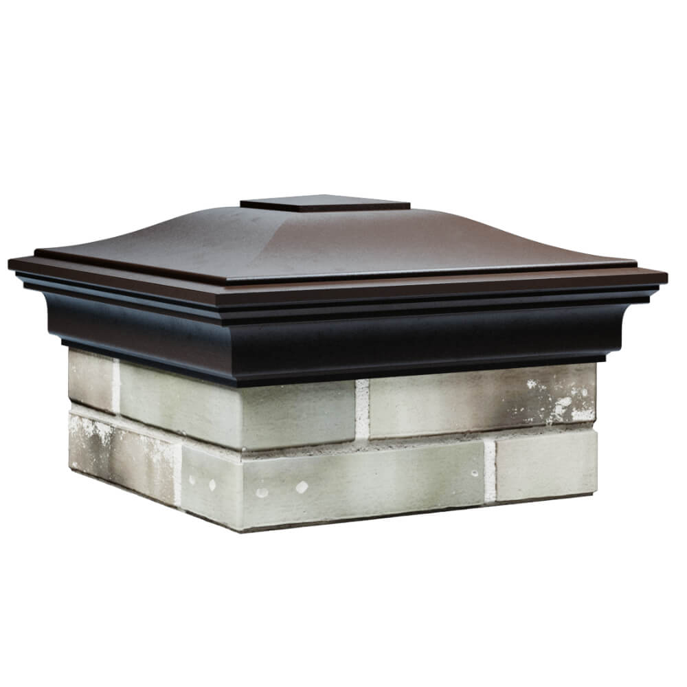 Колпак Zking Монблан Коричневый на столб 1.5х1.5 кирпича (385х385мм) в Смоленске фото