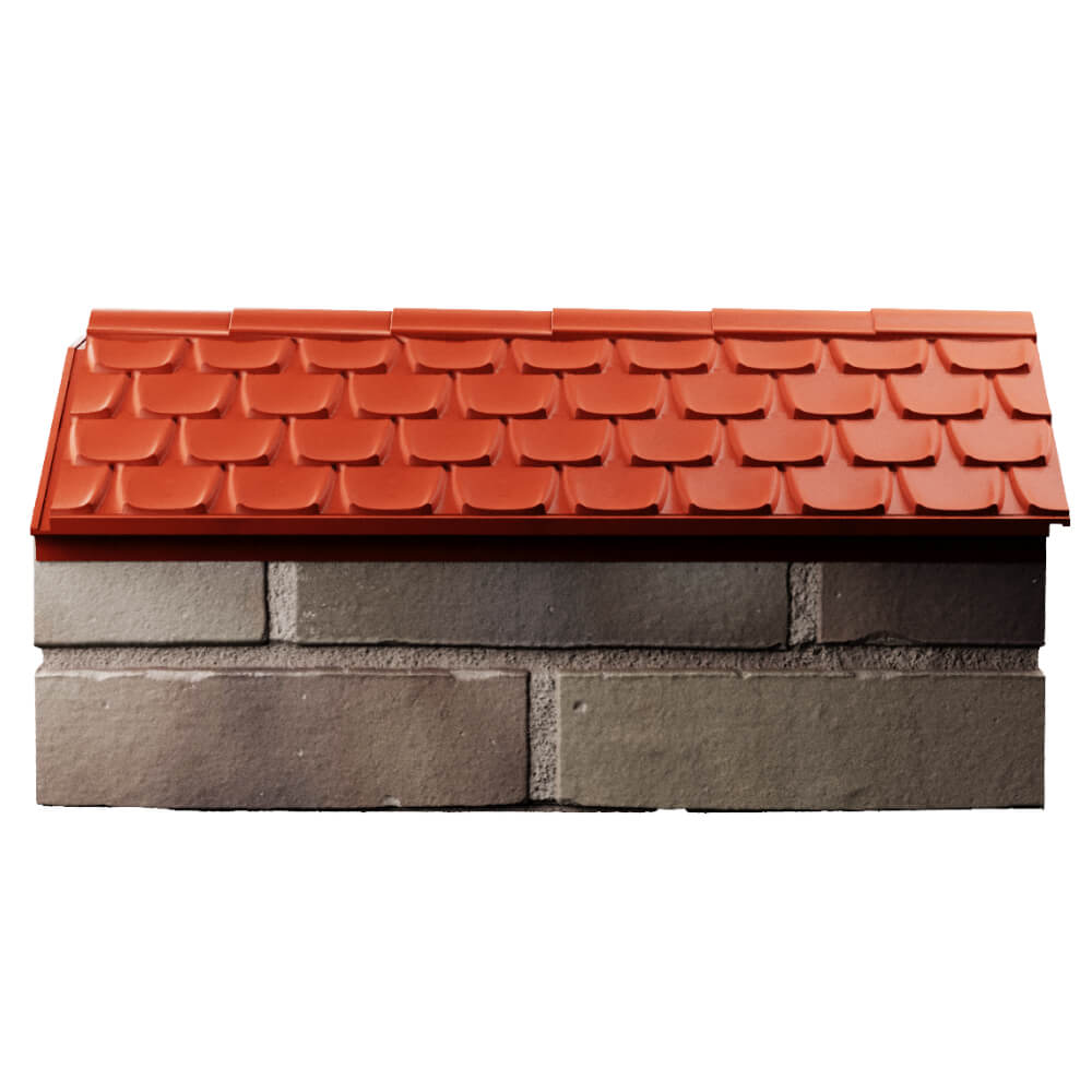 Парапет Zking Эльбрус Красный с посадкой на 1 кирпич (255мм) в Смоленске фото