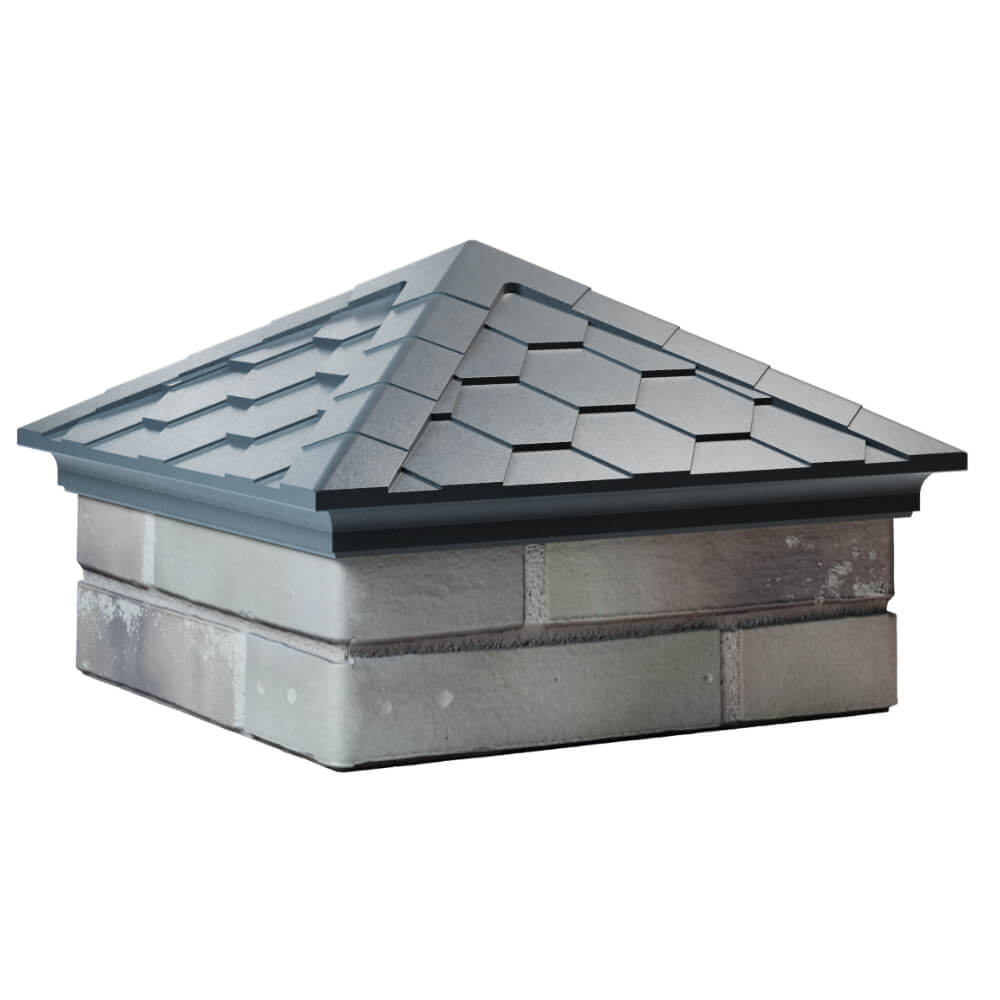 Колпак Zking Эверест Серый на столб 1.5х1.5 кирпича (390х390мм) в Смоленске фото