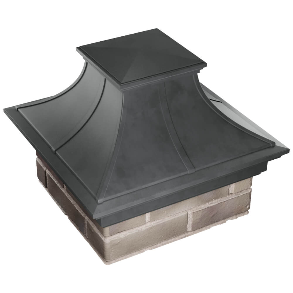 Колпак Zking Монблан Премиум Серый на столб 1.5х1.5 кирпича (385х385мм) в Смоленске фото